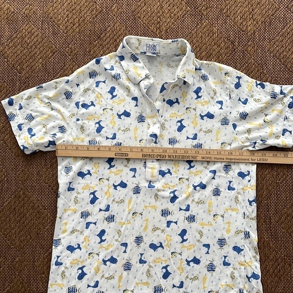 Vintage Leon Levin Polo Top with Fish size M - Picture 6 of 9